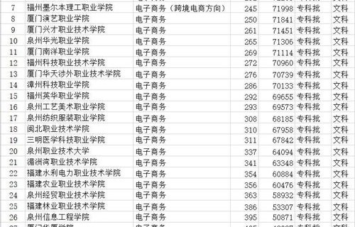 18年电子商务专业排名